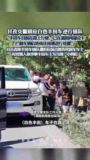 康定丰田车主逆行插队被拒放狠话：交警快速出手，网友热议路怒症治理