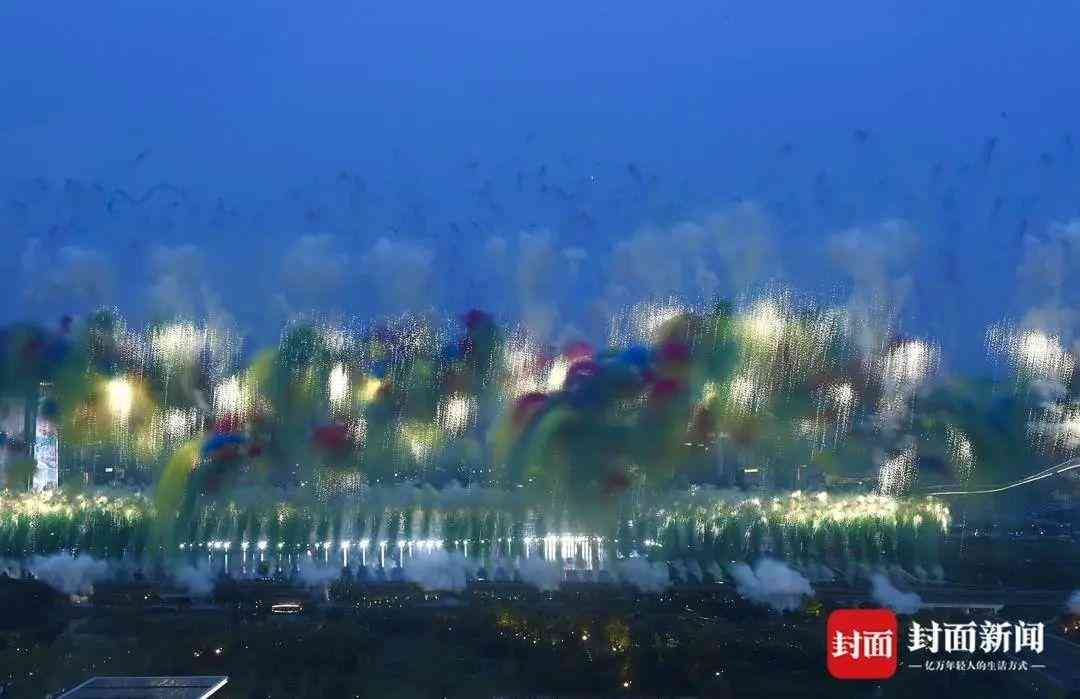 成都世运会开幕式绚丽焰火“友谊之树”震撼亮相，点亮蓉城夜空