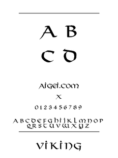 维京人字体（VIKINGN.TTF）下载｜设计创意字库工具
