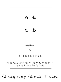 ​Bazgroły_bi 字体下载｜平面设计资源