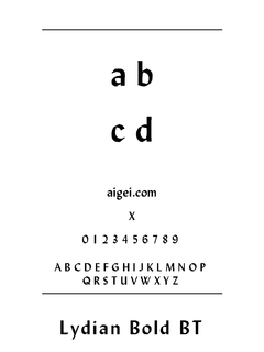 利迪亚布字体（LYDIANB.TTF）下载｜创意设计英文字体资源