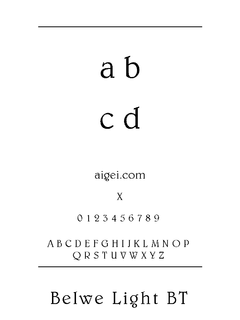 字体贝威尔（BELWEL.TTF）下载｜创意排版工具